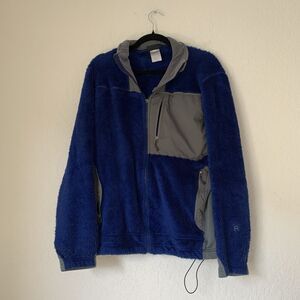 Patagonia R3 Hi Loft Regulator Fleece Blue Full Zip Polartec Jacket Mens L Hike